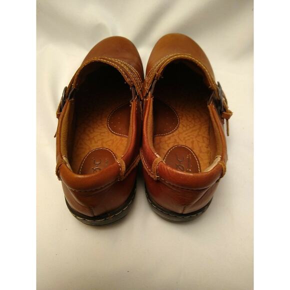 B.O.C. Women's Brown Slip-On Leather Buckle Clogs Shoes Size 6.5 M Comfort - Picture 7 of 8